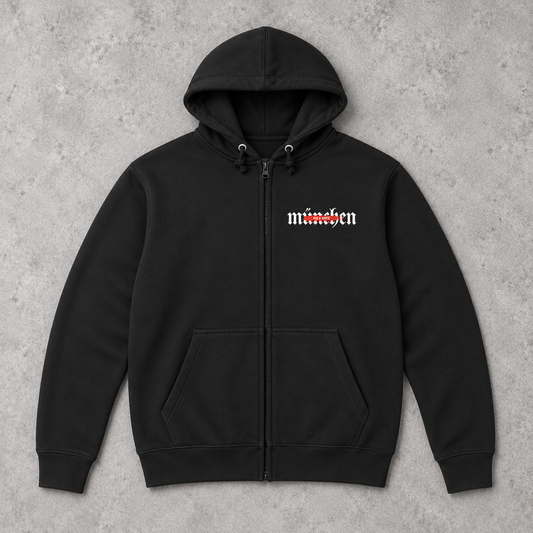 Red & White - Regular Zipper Hoodie