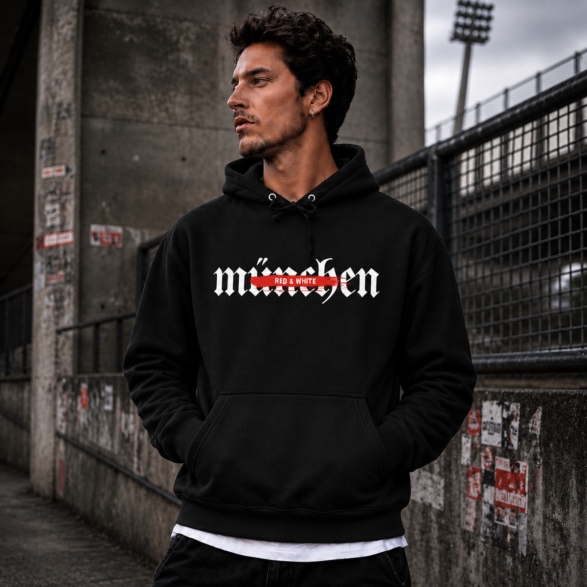 Red & White - Regular Hoodie