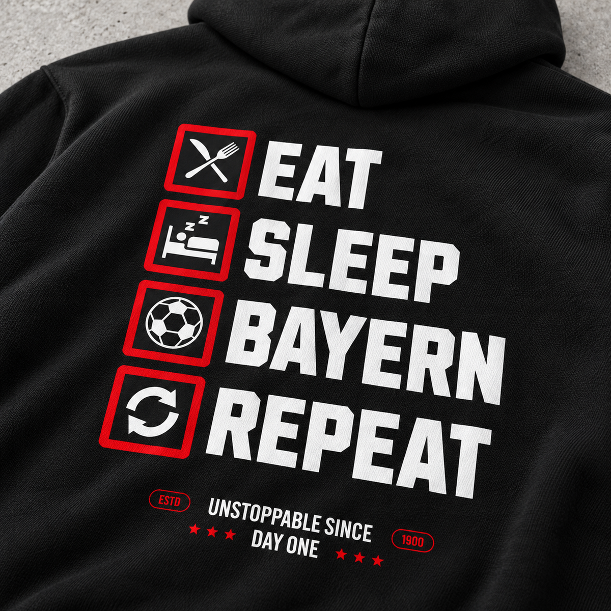 Eat, Sleep, Bayern, Repeat - Regular Zipper Hoodie