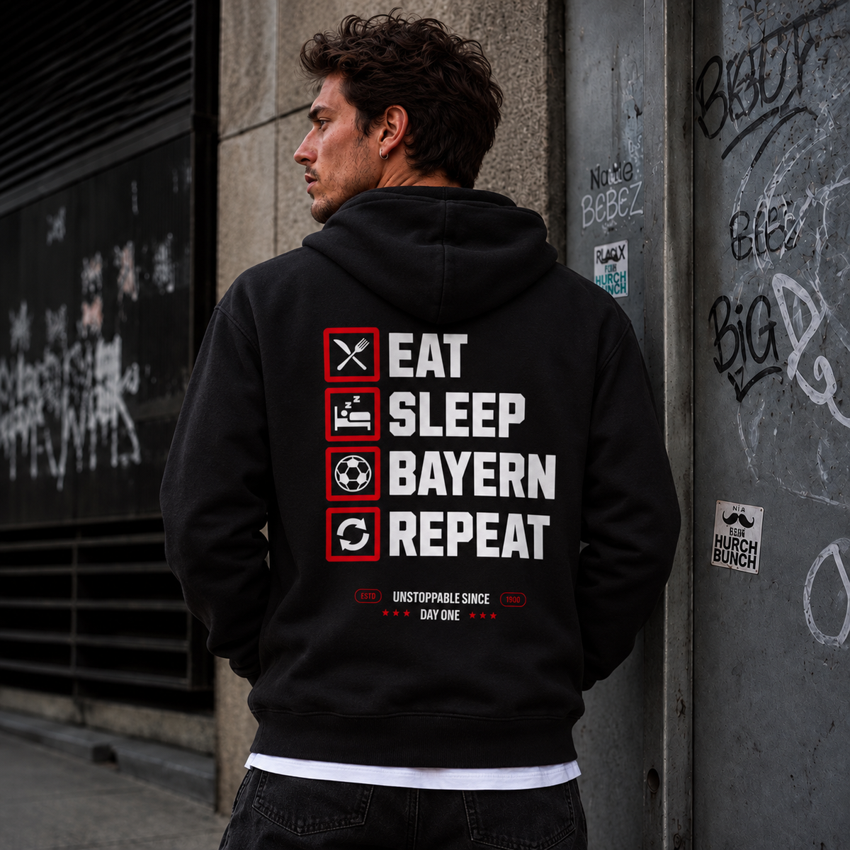 Eat, Sleep, Bayern, Repeat - Regular Zipper Hoodie